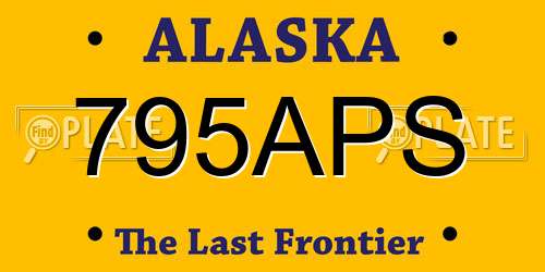 795APS Alaska License Plate