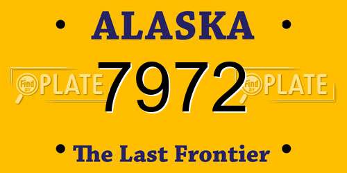 7972 Alaska License Plate