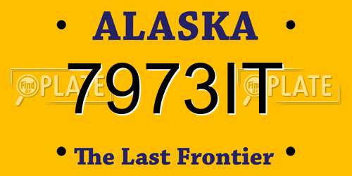 7973IT Alaska License Plate