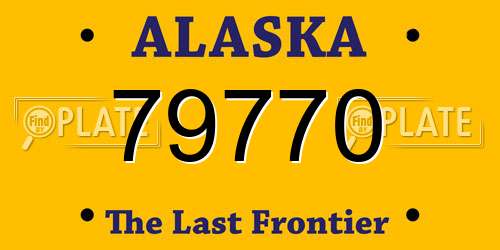 79770 Alaska License Plate