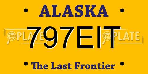 797EIT Alaska License Plate