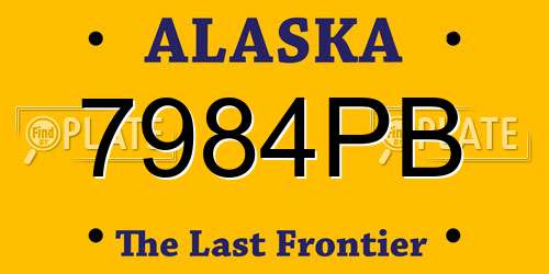 7984PB Alaska License Plate