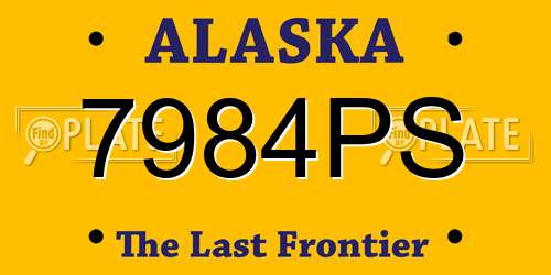 7984PS Alaska License Plate