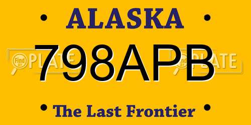 798APB Alaska License Plate