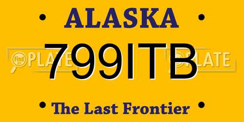 799ITB Alaska License Plate