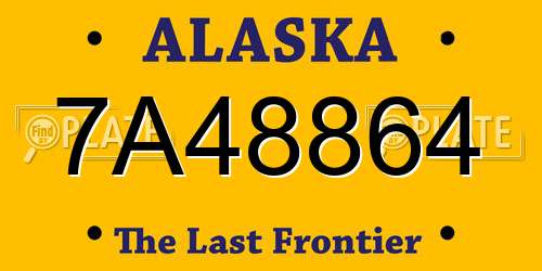7A48864 Alaska License Plate