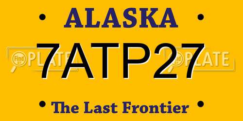 7ATP27 Alaska License Plate