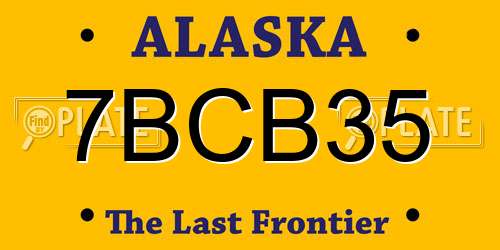 7BCB35 Alaska License Plate