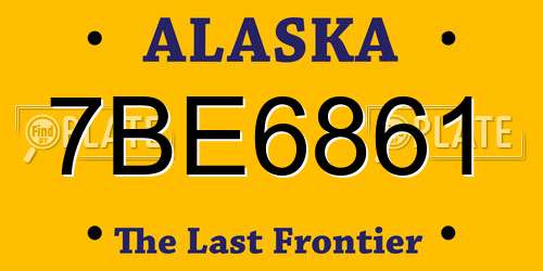 7BE6861 Alaska License Plate