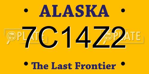 7C14Z2 Alaska License Plate