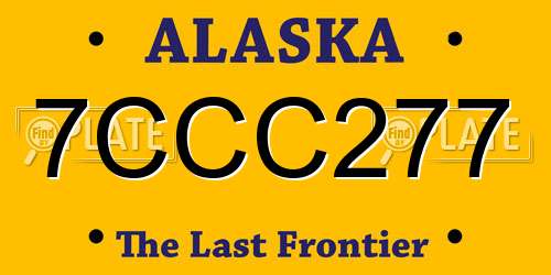 7CCC277 Alaska License Plate