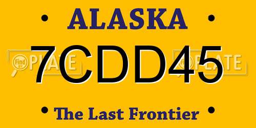 7CDD45 Alaska License Plate