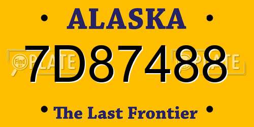 7D87488 Alaska License Plate