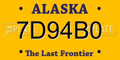 7D94B0 Alaska License Plate