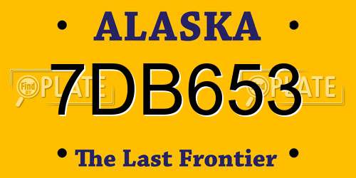 7DB653 Alaska License Plate