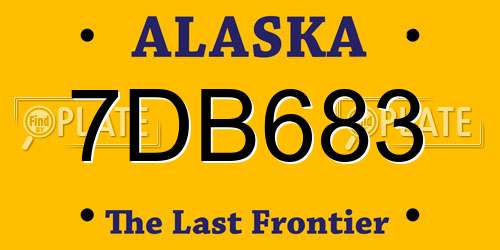 7DB683 Alaska License Plate