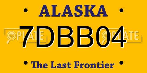 7DBB04 Alaska License Plate