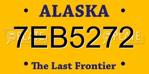 7EB5272 Alaska License Plate
