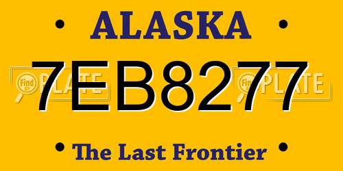 7EB8277 Alaska License Plate