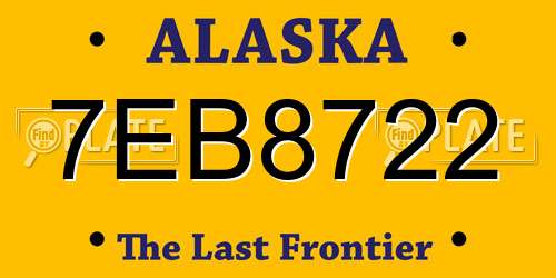 7EB8722 Alaska License Plate