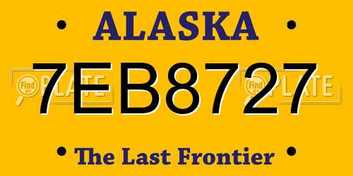 7EB8727 Alaska License Plate
