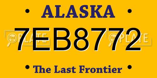 7EB8772 Alaska License Plate