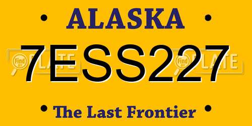 7ESS227 Alaska License Plate
