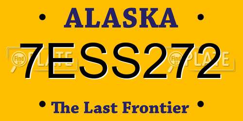 7ESS272 Alaska License Plate