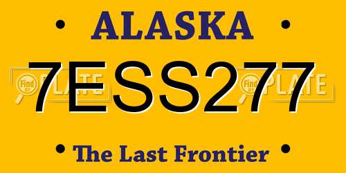 7ESS277 Alaska License Plate