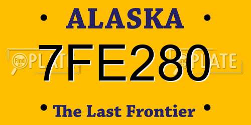 7FE280 Alaska License Plate