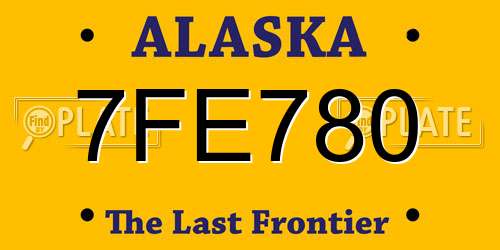 7FE780 Alaska License Plate