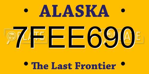 7FEE690 Alaska License Plate
