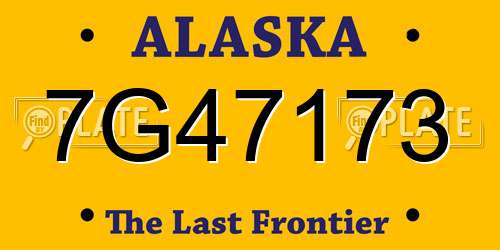 7G47173 Alaska License Plate