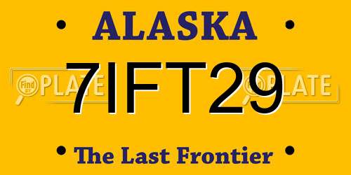 7IFT29 Alaska License Plate
