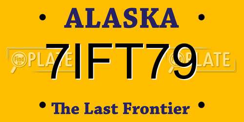 7IFT79 Alaska License Plate