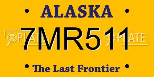 7MR511 Alaska License Plate
