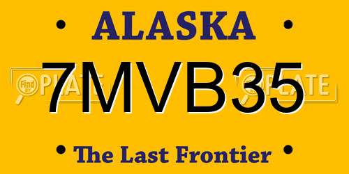 7MVB35 Alaska License Plate