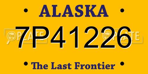7P41226 Alaska License Plate