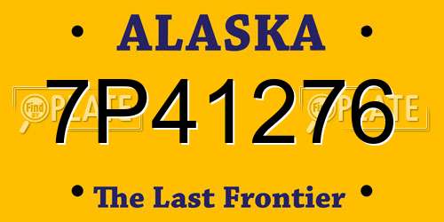 7P41276 Alaska License Plate