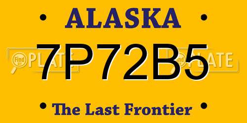 7P72B5 Alaska License Plate