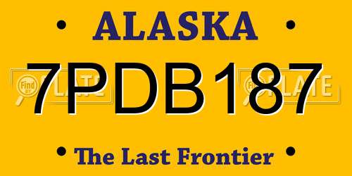 7PDB187 Alaska License Plate