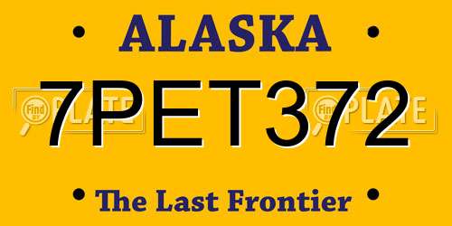 7PET372 Alaska License Plate