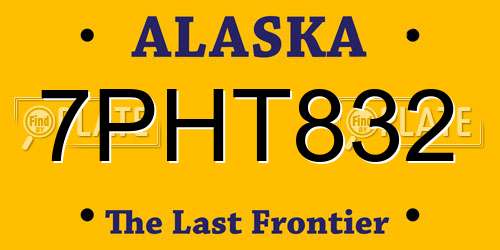 7PHT832 Alaska License Plate