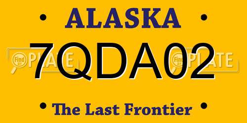 7QDA02 Alaska License Plate