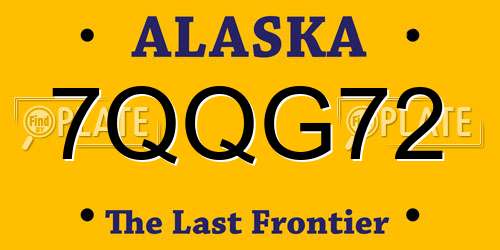 7QQG72 Alaska License Plate