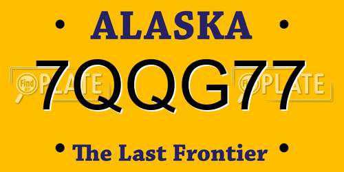 7QQG77 Alaska License Plate