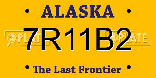 7R11B2 Alaska License Plate