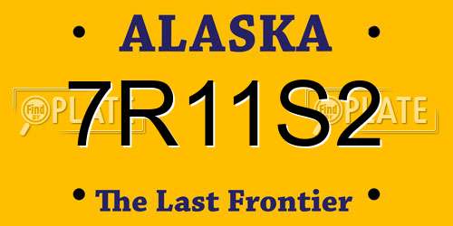 7R11S2 Alaska License Plate
