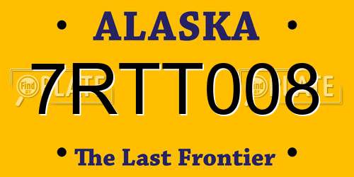 7RTT008 Alaska License Plate