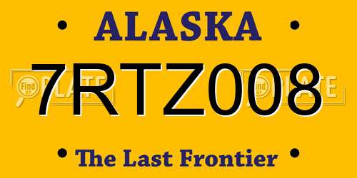 7RTZ008 Alaska License Plate